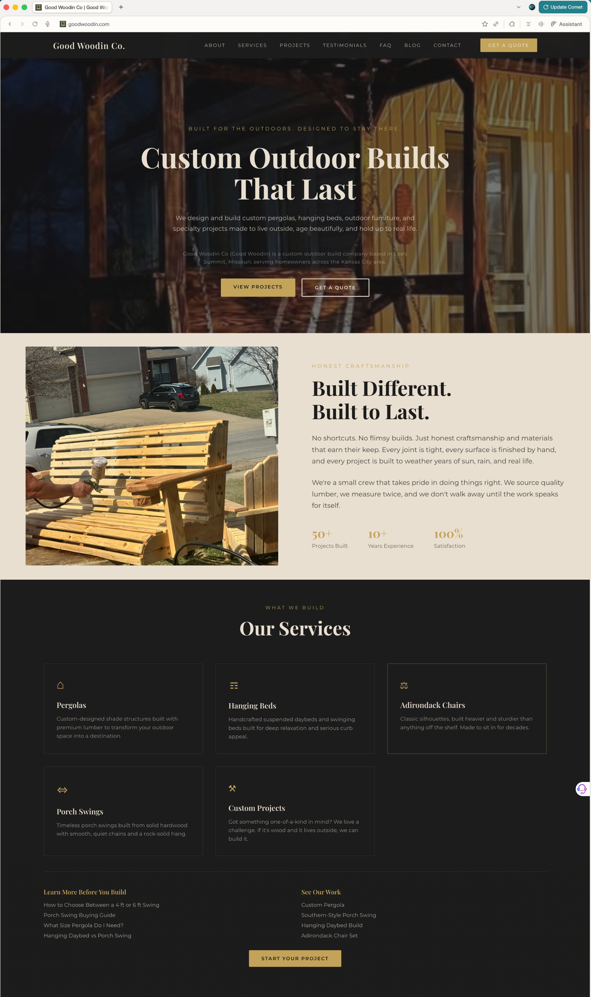 After — Good Woodin Co website